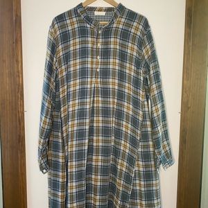 CP Shades flannel plaid shirt dress tunic